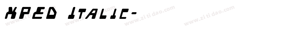 XPED Italic字体转换